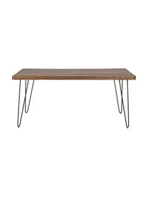 Stół do jadalni z blatem z litego drewna Edgar, Blat: drewno akacjowe, Nogi: metal, Drewno akacjowe, S 175 x G 90 cm