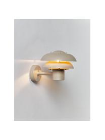 Outdoor wandlamp Kurnos, Diffuser: kunststof, Beige, Ø 26 x H 18 cm
