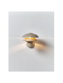 Outdoor wandlamp Kurnos, Diffuser: kunststof, Beige, Ø 26 x H 18 cm
