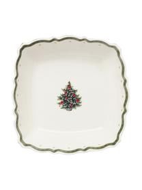 Porzellan-Schale Delight mit Weihnachtsdekor, Premium Porzellan, Weiß, Grün, Rot, gemustert, B 16 x H 5 cm