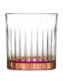 Vasos old fashioned de cristal Luxion Gipsy, 6 uds., Cristal Luxion, Transparente, bronceado, rosa, Ø 8 x Al 9 cm, 360 ml
