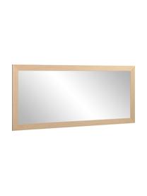 Eckiger Wandspiegel Yvaine mit beigem Holzrahmen, Rahmen: Holz, Spiegelfläche: Spiegelglas, Beige, 81 x 181 cm