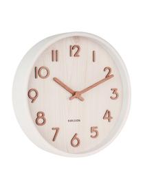Reloj de pared Pure, Blanco, Ø 22 x F 5 cm