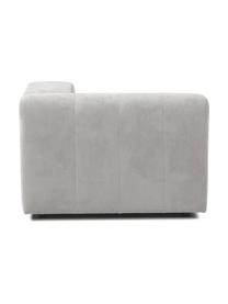 Hoekmodule Lena, Bekleding: geweven stof (88% polyest, Frame: grenenhout, multiplex, ha, Poten: kunststof, Geweven stof zilvergrijs, B 105 x D 106 cm, hoekdeel links
