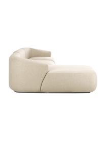 Narożna sofa modułowa Sofia, Tapicerka: 100% polipropylen Dzięki , Stelaż: lite drewno sosnowe, płyt, Nogi: tworzywo sztuczne, Beżowa tkanina, S 278 x G 174 cm, lewostronna