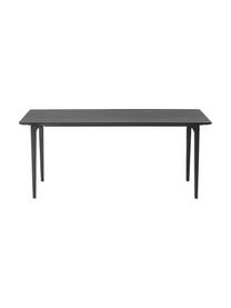 Stół do jadalni z drewna mangowego Archie, różne rozmiary, Lite drewno mangowe lakierowane, Drewno mangowe lakierowane na czarno, S 180 x W 90 cm