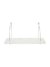 Półka ścienna z marmuru Porter, Biały marmur, S 40 x W 18 cm