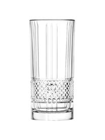 Verres à long drink en cristal avec relief Brillante, 6 pièces, Cristal, Transparent, Ø 7 x haut. 15 cm, 350 ml