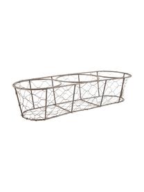Pflanztopf-Set Daria aus Terrakotta, 4-tlg., Übertopf: Terrakotta, Korb: Metall, Terrakotta, Grün, B 37 x H 9 cm