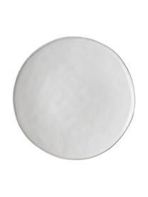 Assiettes plates White Organic, 4 pièces, Grès cérame, Blanc, Ø 27 x haut. 3 cm