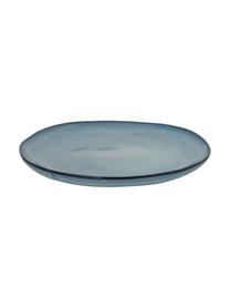 Assiette plate artisanale en grès Sandrine, Grès cérame, Tons bleus, Ø 29 x haut. 3 cm