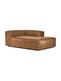 Modulo angolare in pelle riciclata Lennon, Rivestimento: pelle riciclata (70 % pel, Rivestimento: imbottitura in schiuma co, Pelle marrone, Larg. 119 x Prof. 180 cm, chaise-longue a sinistra