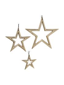 Stern-Anhänger Taumi, 3-tlg., Aluminium, Goldfarben, Set mit verschiedenen Größen