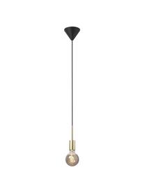 Kleine hanglamp Paco, Fitting: metaal, Baldakijn: metaal, Messingkleurig, Ø 4 x H 17 cm