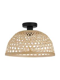 Lampa sufitowa z drewna bambusowego Claverdon, Jasny brązowy, czarny, Ø 37  x W 25 cm