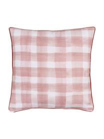 Designer Wendekissenhülle Check von Candice Gray, 100% Baumwolle, GOTS zertifiziert, Rosa, B 50 x L 50 cm