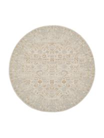 Okrúhly ženilkový koberec Loire, ručne tkaný, Béžová, Ø 150 cm (veľkosť M)