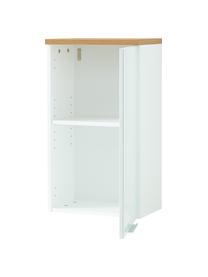 Bad-Hängeschrank Julian, B 39 cm, Korpus: Spanplatte, melaminbeschi, Front: Glas, Spanplatte, melamin, Griff: Metall, eloxiert, Weiß, Holz, B 39 x H 69 cm