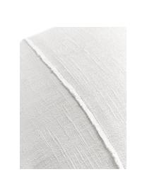 Poszewka na poduszkę z bawełny z przeszyciem Terre, 80% bawełna, 20% len, Biały, S 30 x D 50 cm