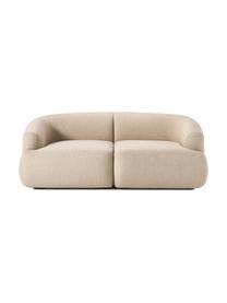 Divano componibile 2 posti Sofia, Rivestimento: Teddy (100% polipropilene, Struttura: abete rosso, truciolare, , Tessuto beige chiaro, Larg. 186 x Prof. 103 cm