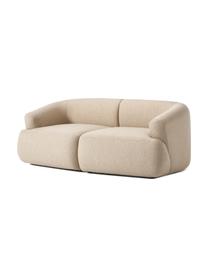 Divano componibile 2 posti Sofia, Rivestimento: Teddy (100% polipropilene, Struttura: abete rosso, truciolare, , Tessuto beige chiaro, Larg. 186 x Prof. 103 cm
