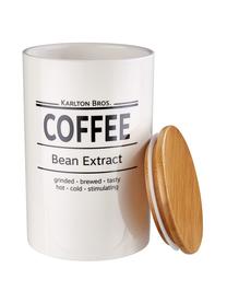Aufbewahrungsdose Karlton Bros. Coffee, Porzellan, Weiß, Schwarz, Braun, Ø 11 x H 18 cm, 1.1 L