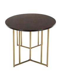 Mesa de comedor ovalada de madera de mango Luca, tamaños diferentes, Tablero: madera de mango maciza ce, Estructura: metal con pintura en polv, Madera de mango, dorado, An 240 x F 100 cm