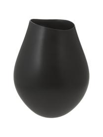 Handgefertigte Vase Opium aus Steingut in Schwarz, Steingut, Schwarz, Ø 29 x H 28 cm