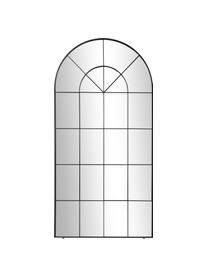 Espejo de pie de metal Clarita, Estructura: metal con pintura en polv, Espejo: cristal, Parte trasera: tablero de fibras de dens, Negro, An 90 x Al 180 cm