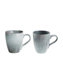 Tazza fatta a mano in varie misure Nordic Sea 6 pz, Gres, Tonalità grigie, tonalità blu, Ø 8 x Alt. 10 cm, 250 ml
