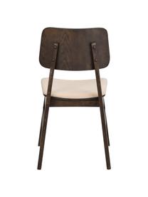 Sillas de madera Nagano, 2 uds., Tapizado: 100% polipropileno Alta r, Tejido gris, madera de roble oscura, An 50 x F 51 cm