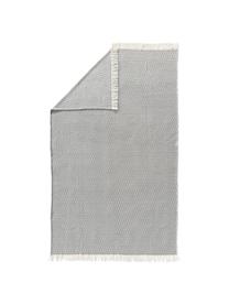 Plaid Alistair met visgraatpatroon en franjes, 80% katoen
20% polyacryl, Donkergrijs, wit, B 130 x L 170 cm