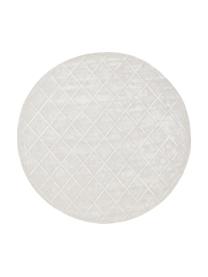 Okrągły dywan z wiskozy Shiny, Srebrnoszary, Ø 250 cm (Rozmiar XL)