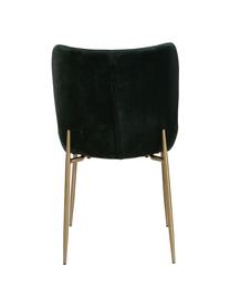 Sametová čalouněná židle Tess, Zelená, zlatá, Š 49 cm, V 84 cm
