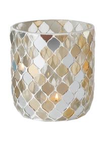 Teelichthalter-Set Horya, 3-tlg., Glas, Gips, Mehrfarbig, Ø 10 x H 11 cm