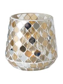 Teelichthalter-Set Horya, 3-tlg., Glas, Gips, Mehrfarbig, Ø 10 x H 11 cm