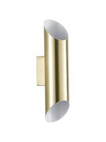 Wandlamp Bex, Lampenkap: geborsteld metaal, Goudkleurig, D 10 x H 28 cm