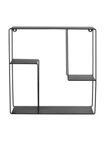 Metall-Wandregal Cooper, Metall, pulverbeschichtet, Schwarz, B 50 x H 50 cm