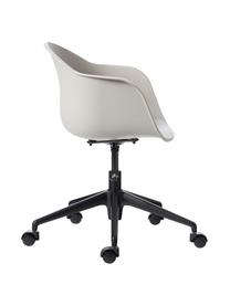 Schreibtischstuhl Claire, Sitzfläche: 65 % Polypropylen, 35 % G, Beine: Metall, pulverbeschichtet, Rollen: Kunststoff, Beige, B 66 x T 60 cm