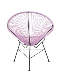 Fauteuil acapulco en plastique tressé Bahia, Lavande, larg. 81 x prof. 73 cm