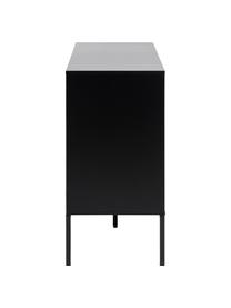 Sideboard Seaford aus Holz und Metall, Korpus: Mitteldichte Holzfaserpla, Füße: Metall, pulverbeschichtet, Holz, Schwarz, B 120 x H 82 cm