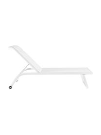 Tumbona con ruedas Taylor, Superficie: plástico, Estructura: aluminio con pintura en p, Ruedas: plástico, Blanco, An 70 x L 182