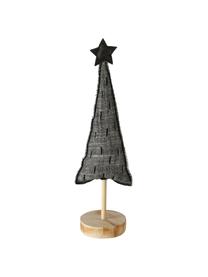 Deko-Weihnachtsbäume-Set Skagen, 4-tlg., Füße: Scheinkastanie, Grau, Schwarz, Weiß, Helles Holz, B 13 x H 32 cm