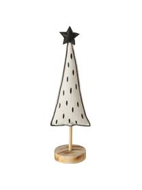 Deko-Weihnachtsbäume-Set Skagen, 4-tlg., Füße: Scheinkastanie, Grau, Schwarz, Weiß, Helles Holz, B 13 x H 32 cm