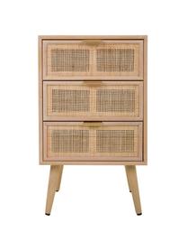 Szafka nocna z drewna Cayetana Shelfy, Korpus: płyta pilśniowa średniej , Nogi: drewno bambusowe, lakiero, Drewno naturalne, S 42 x W 71 cm