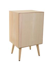 Szafka nocna z drewna Cayetana Shelfy, Korpus: płyta pilśniowa średniej , Nogi: drewno bambusowe, lakiero, Drewno naturalne, S 42 x W 71 cm