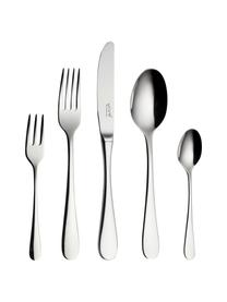 Cubertería de diseño New Sweet, 6 comensales (30 pzas.), Acero inoxidable

La cubertería está hecha de acero inoxidable. Por tanto, es duradera, inoxidable y resistente a las bacterias, Plateado muy pulido, Set de diferentes tamaños