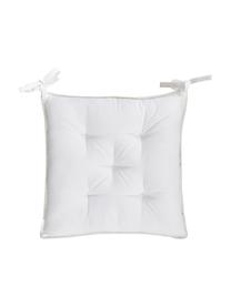 Jute-Sitzkissen Faeka, Vorderseite: Jute, Baumwolle, Rückseite: 100% Baumwolle, Beige, Weiß, B 40 x L 40 cm
