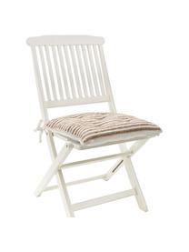 Jute-Sitzkissen Faeka, Vorderseite: Jute, Baumwolle, Rückseite: 100% Baumwolle, Beige, Weiß, B 40 x L 40 cm