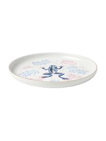 Assiettes plates Flamboyant, 4 élém., Porcelaine, Multicolore avec bordure dorée, Ø 26 x haut. 3 cm